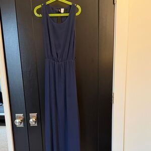 Divided Deep Blue Maxi Dress